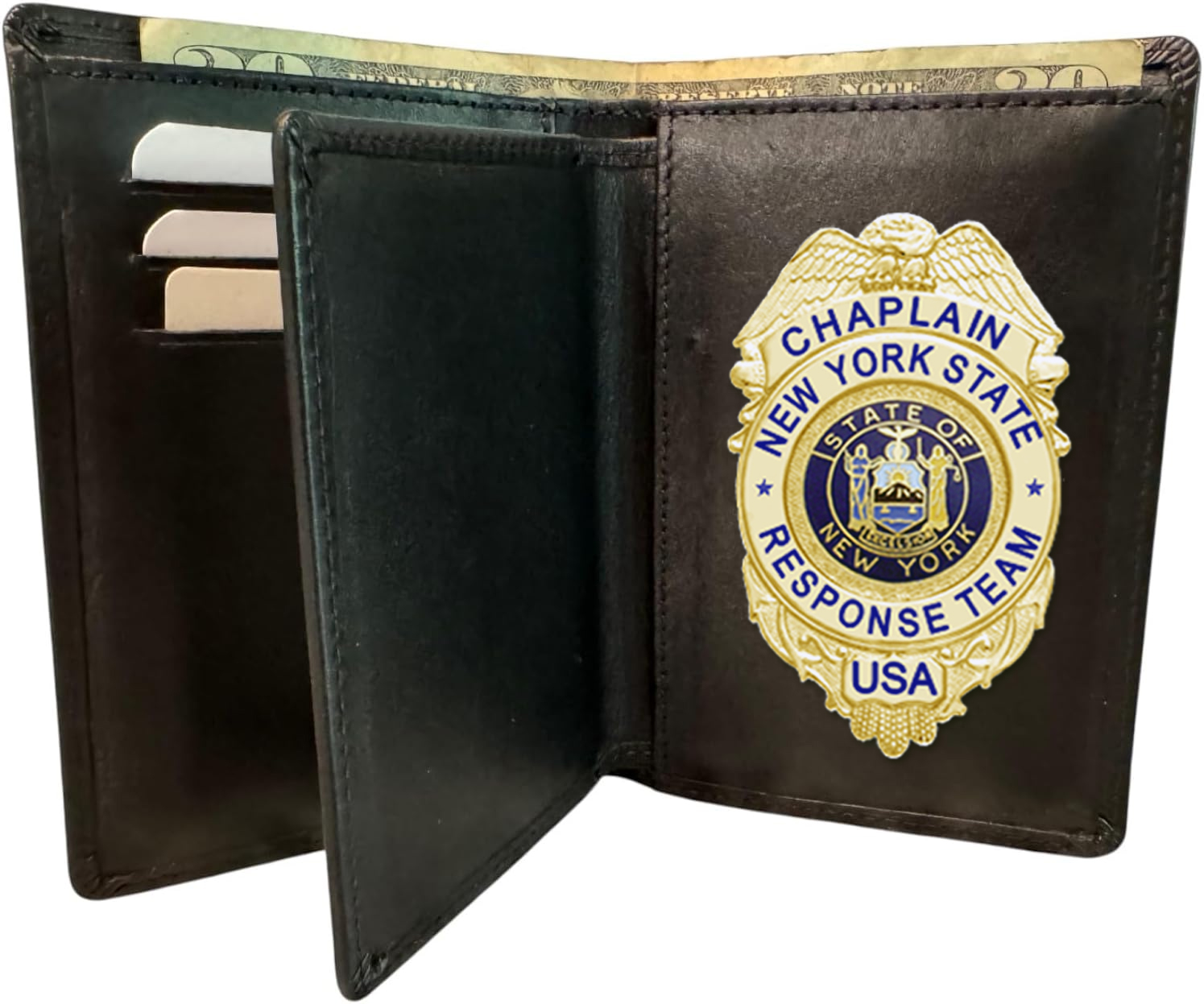 US-NYSCRT - Chaplain Badge Wallet with a Pin Back